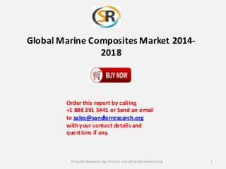 Global Marine Composites Market 20142018

Order this report by calling
+1 888 391 5441 or Send an email
to sales@sandlerresearch.org
with your contact details and
questions if any.

© SandlerResearch.org/ Contact sales@sandlerresearch.org

1

 