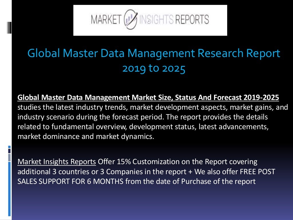 Global master data management (mdm) market size, status and forecast