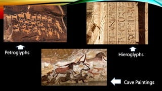 Petroglyphs Hieroglyphs
Cave Paintings
 
