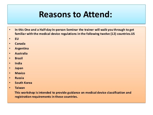 Global Medical Device Regulations US, EU, Canada
