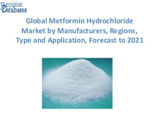 Global Metformin Hydrochloride
Market by Manufacturers, Regions,
Type and Application, Forecast to 2021
 
