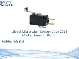 Published : July 2016
Global Microswitch Consumption 2016
Market Research Report
 