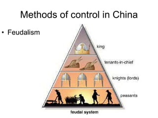 Methods of control in China Feudalism 