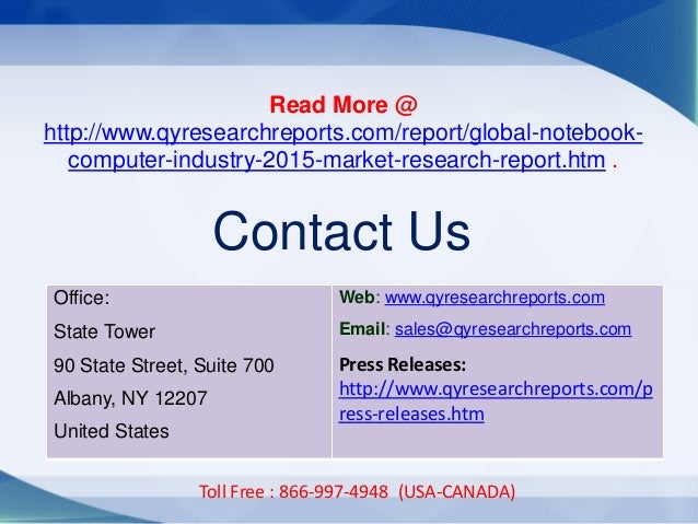 Global notebook computer market 2015 industry analysis ...