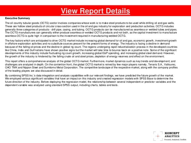 global oil country tabular goods octg Global octg (oil country tubular goods) market report: 2016 edition market research report available in us $ 800 only at marketreportsonlinecom - buy. global oil country tabular goods octg Global octg (oil country tubular goods) market report: 2016 edition market research report available in us $ 800 only at marketreportsonlinecom - buy.