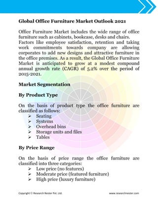 Office furniture market size, demand & global opportunity analysis