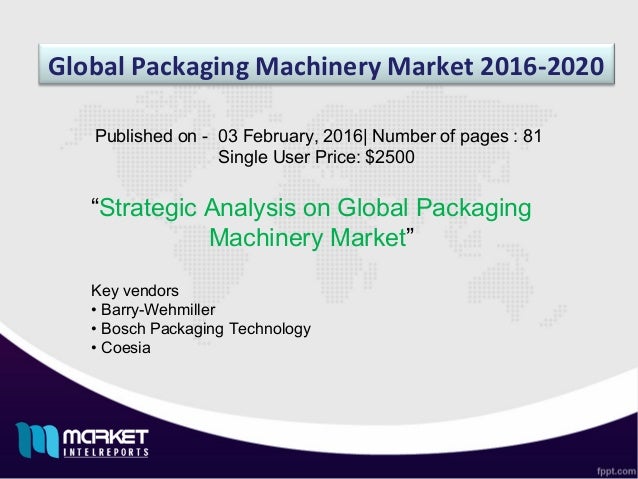 Global Packaging Machinery Market Forecast Future Industry Trends