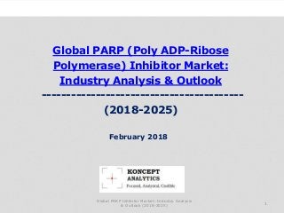 Global PARP (Poly ADP-Ribose
Polymerase) Inhibitor Market:
Industry Analysis & Outlook
-----------------------------------------
(2018-2025)
Industry Research by Koncept Analytics
1
February 2018
Global PARP Inhibitor Market: Industry Analysis
& Outlook (2018-2025)
 