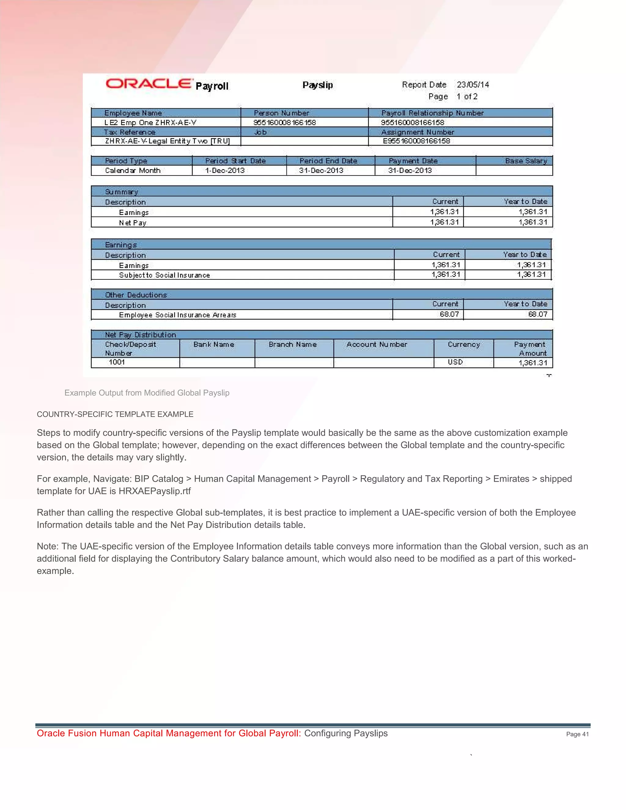 Global_Payroll_Configuring_Payslips.pdf | Business Accounting & Finance ...