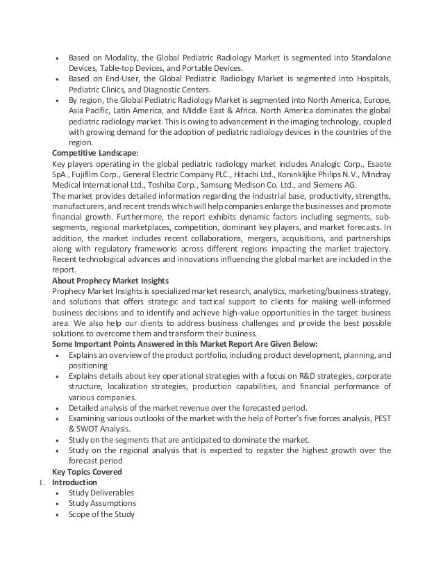 Global pediatric radiology market