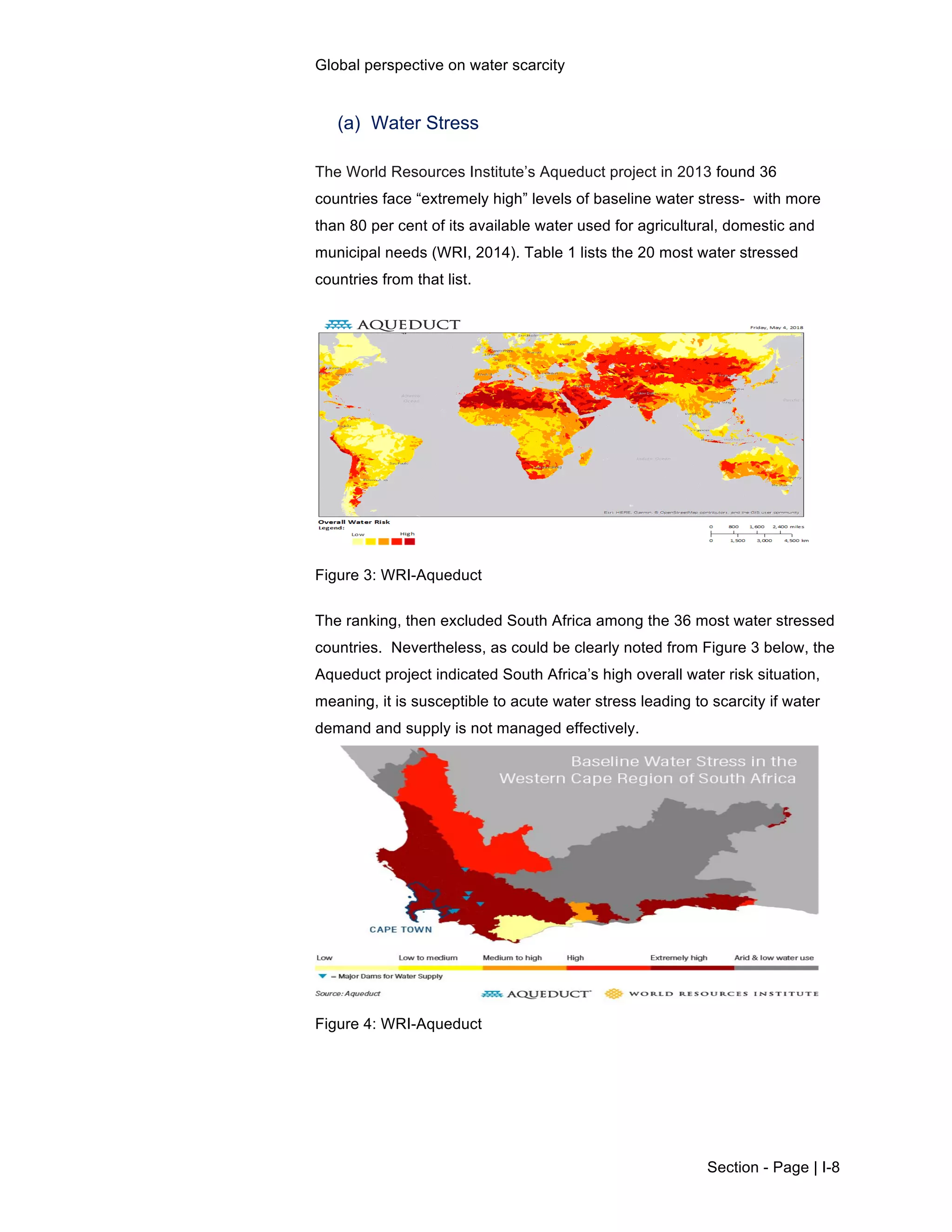 Global Perspective on Water Scarcity | PDF