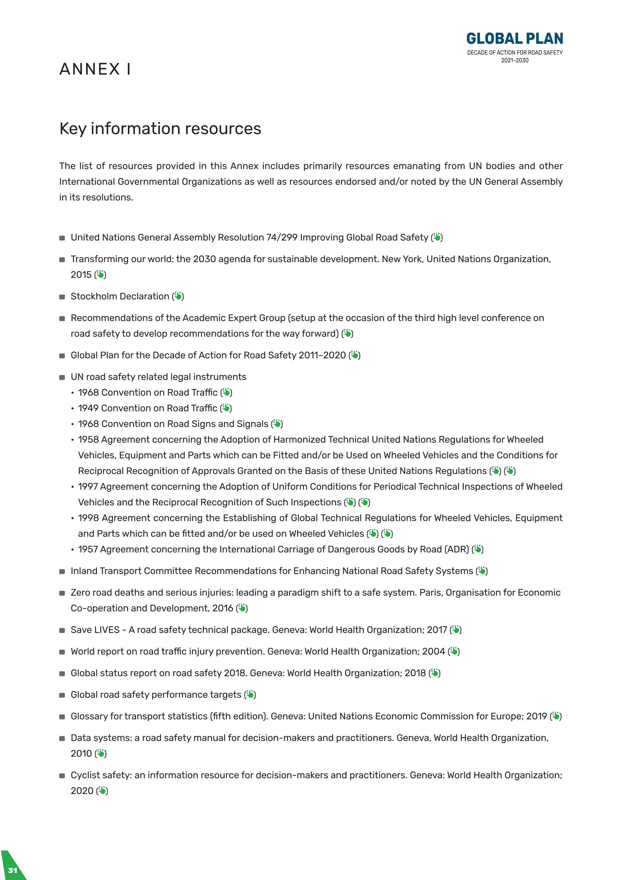 Global Plan for Road Safety ( 2021-2030) | PDF