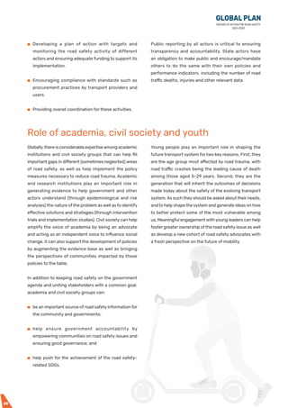 Global Plan for Road Safety ( 2021-2030) | PDF