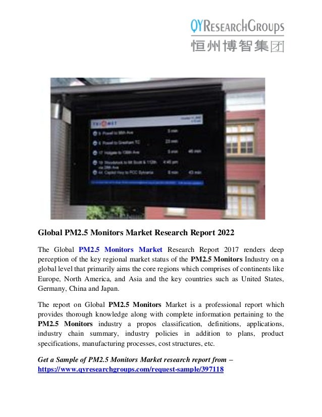 PM2.5 Monitors Market - Global Industry Analysis, Size, Share, Growth