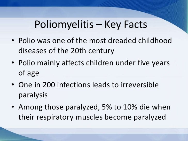 What are some interesting facts about polio?
