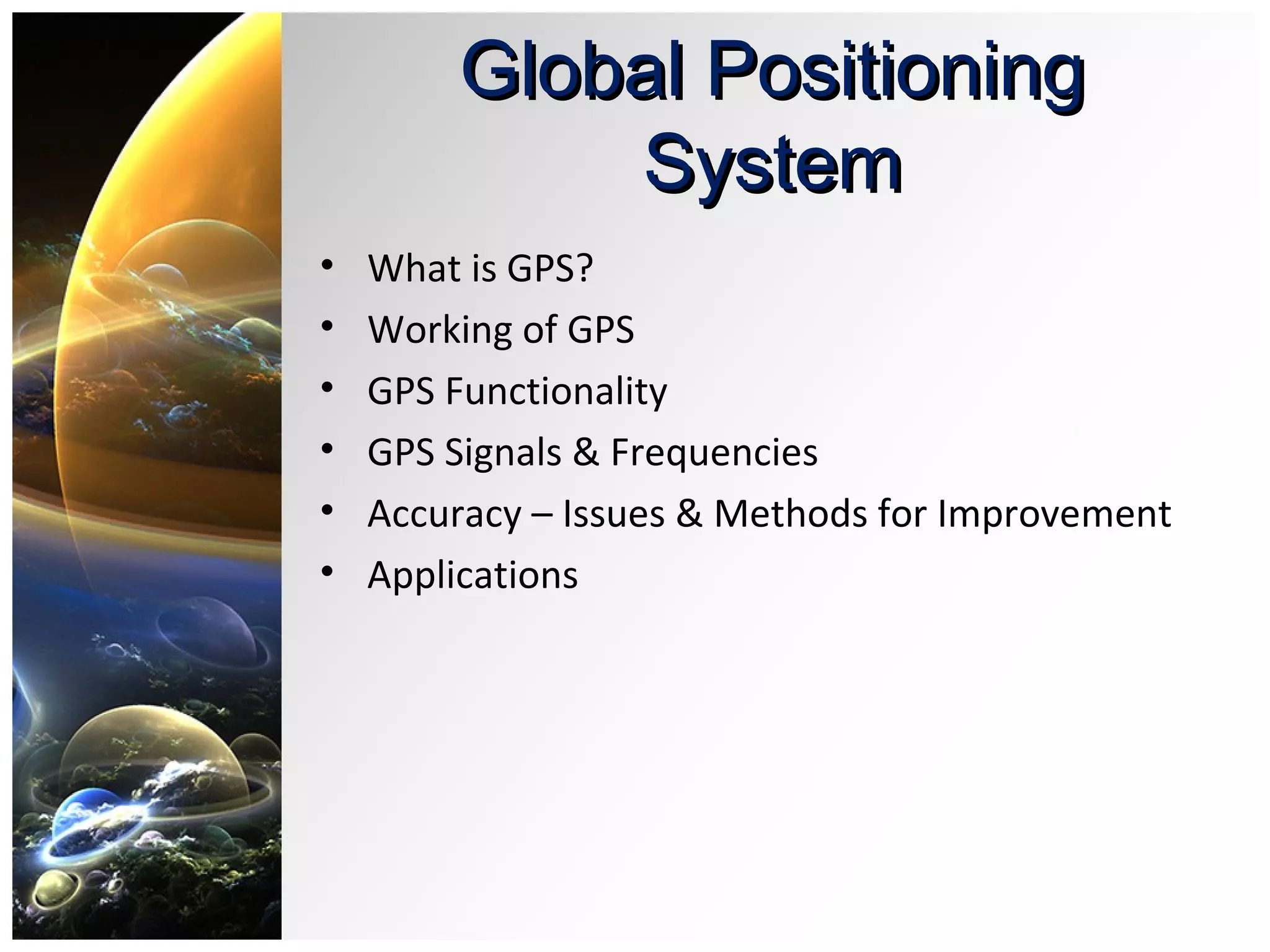 Global Positioning System | PPT