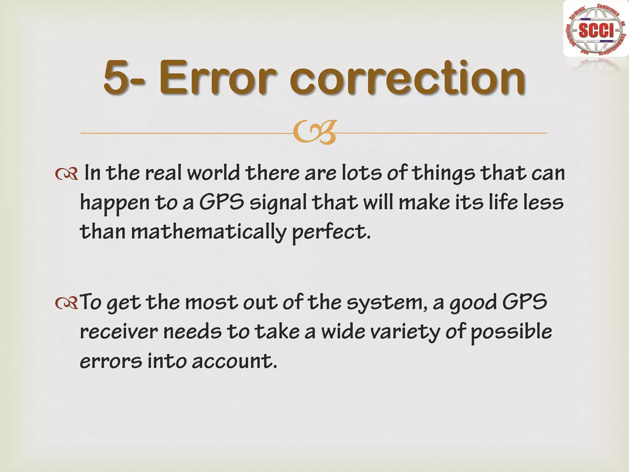 
5- Error correction