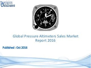 Global Pressure Altimeters Sales Market
Report 2016
Published : Oct 2016
 