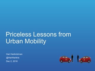 Pricing Lessons from Urban Mobility - Global Pricing Society Berlin 2016