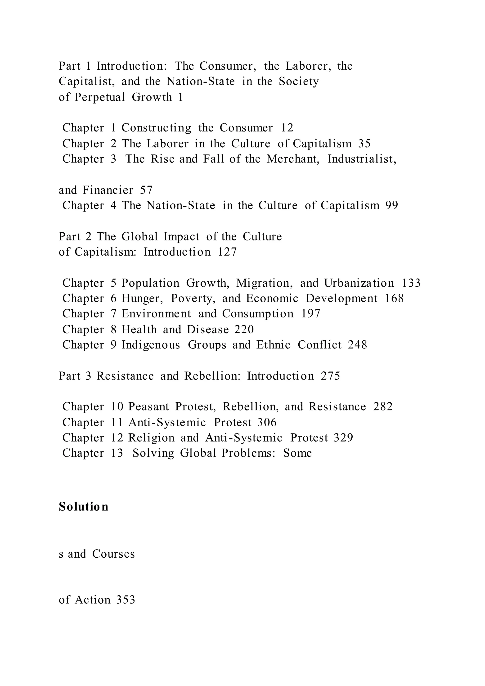 Global problems and the culture of capitalism th | DOCX