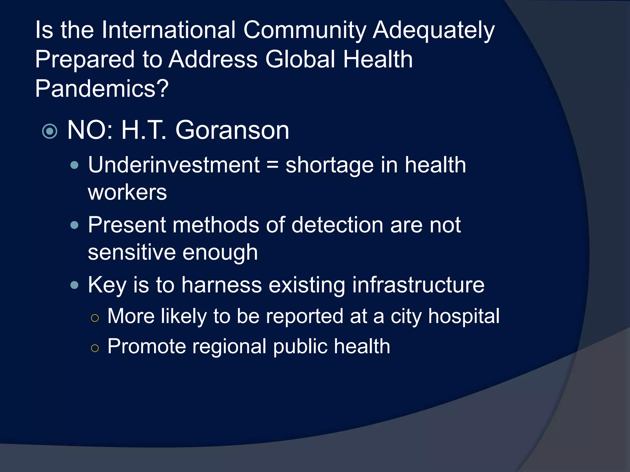 Global Public Health And Pandemics