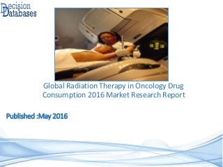 Published :May 2016
Global Radiation Therapy in Oncology Drug
Consumption 2016 Market Research Report
 