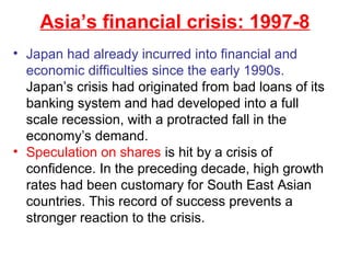 Recession Example Asia Global recession and new business environment | PPT
