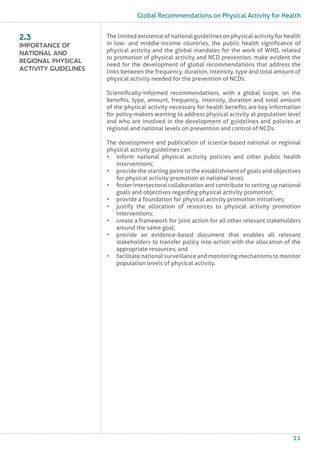 Global recommendations on physical activity for health | PDF