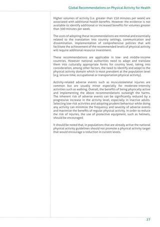 Global recommendations on physical activity for health | PDF