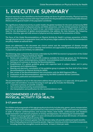 Global recommendations on physical activity for health | PDF