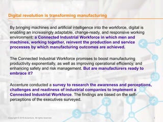 3Copyright © 2016 Accenture All rights reserved.
Digital revolution is transforming manufacturing
By bringing machines and...