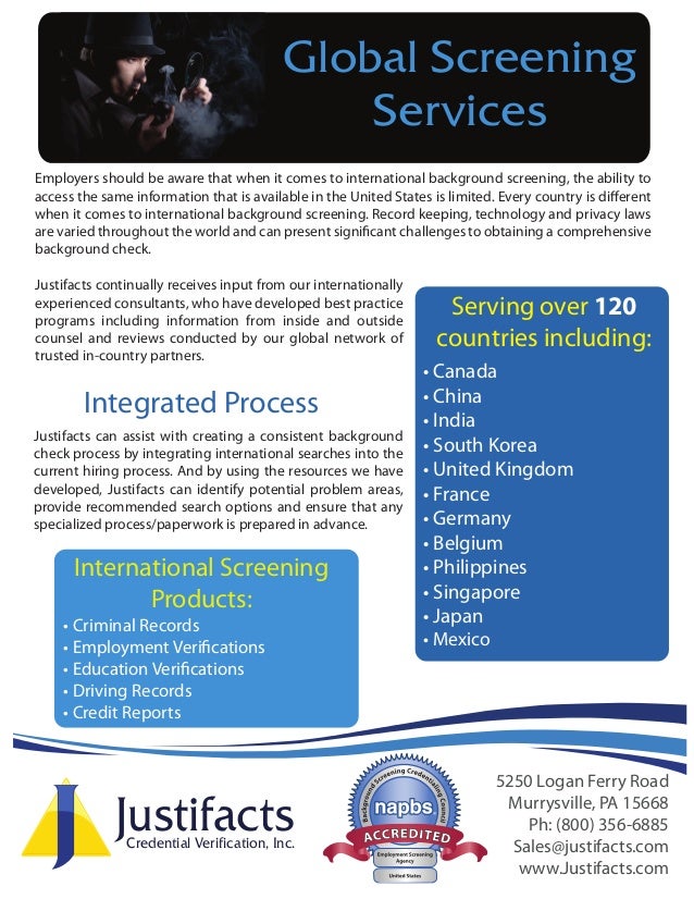 International Background Check Services
