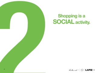 Shopping is a
     SOCIAL activity.




32
 
