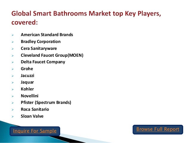 Global Smart Bathrooms Market Size Share And Growth Outlook 2019 To