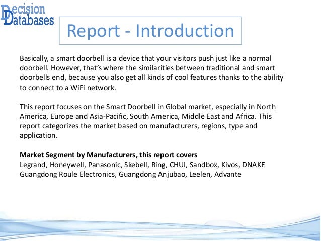 Global Smart Doorbell Market Manufactures and Key