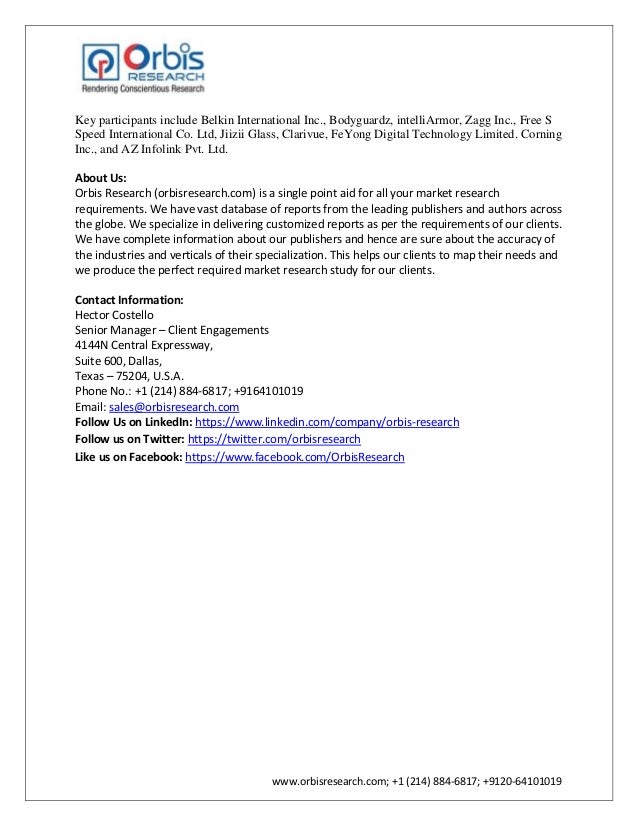 Global smartphone screen protector market by 2024