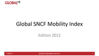 Global SNCF Mobility Index
                   Edition 2012


11/26/12           global5.theglobaljournal.com   1
 