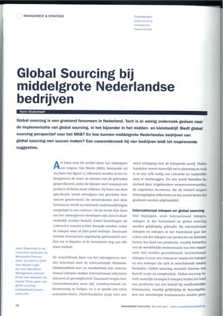Artikel: Global Sourcing Bij Middelgrote Nederlandse Bedrijven