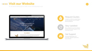 Request Quotes
Contact us to find out details about
our pricing policy and to request
official quotations
Stay Updated
Stay updated on our new projects,
missions and what happens in the
new space world
Get Support
Download datasheets and
examples. Request support for
your products.
Visit our Website
It’s all about being up to date: www.orbitalsystems.de
14
 