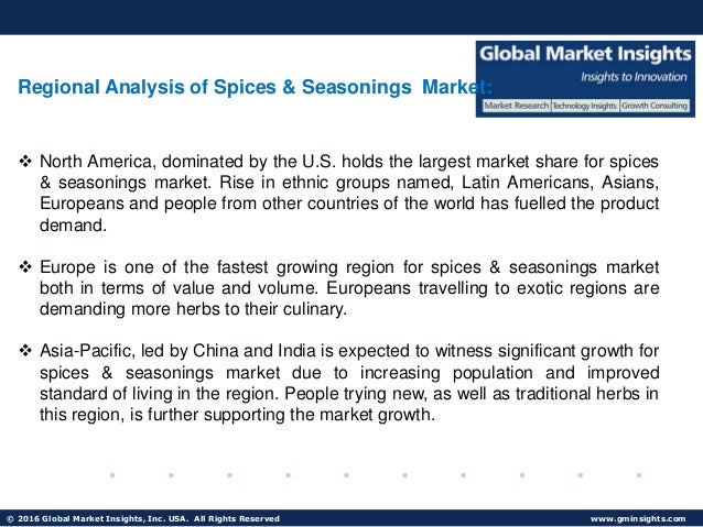 Global spices & seasonings market trends, competitive analysis