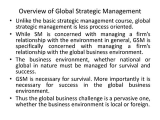 global strategic management