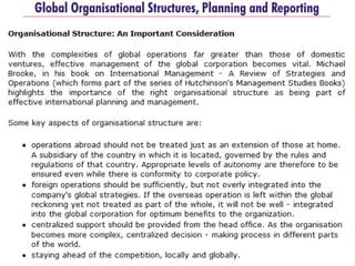 Global structure