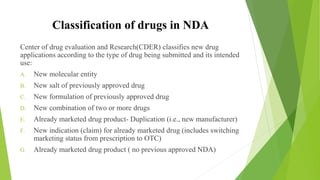 Nda Classification Code Global Submission of IND& NDA pptx | PPTX