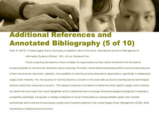 Cloud computing annotated bibliography