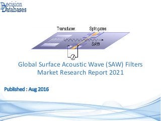 Published : Aug 2016
Global Surface Acoustic Wave (SAW) Filters
Market Research Report 2021
 