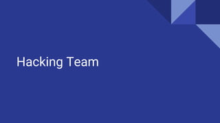 Hacking Team
 
