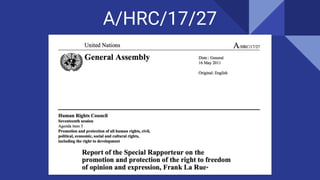 A/HRC/17/27
 