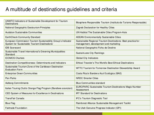 global sustainable tourism criteria for destinations