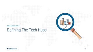 15
Defining The Tech Hubs
B R E A K D O W N S
 