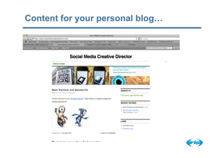 Content for your personal blog…
 